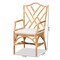 Baxton Studio Delta Modern and Contemporary Natural Finished Rattan Armchair 185-11881-Zoro - alternate 9